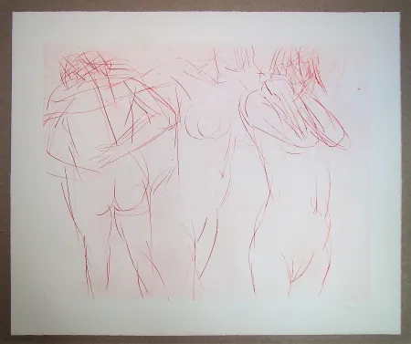 Radierung Garache - Trois actes