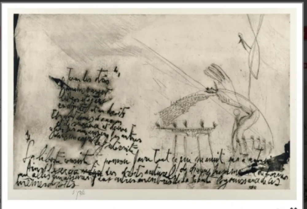 Radierung Und Aquatinta Garouste - Sans titre