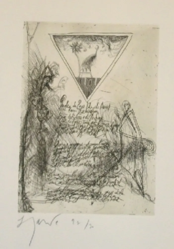 Radierung Und Aquatinta Garouste - Sans titre