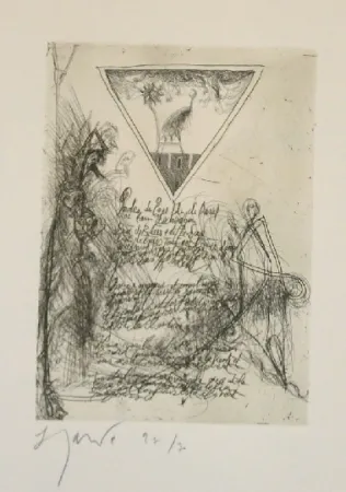 Radierung Und Aquatinta Garouste - Sans titre