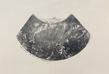 Lithographie Gauguin - Les drames de la mer 