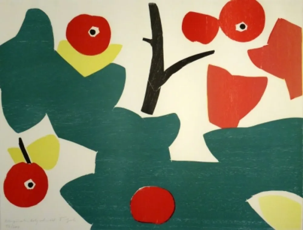 Holzschnitt Gehr - Äpfel