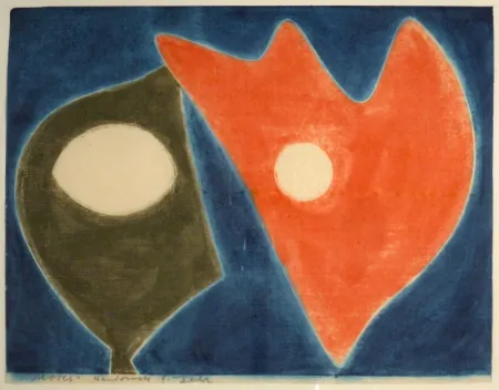 Holzschnitt Gehr - Moses vor brennendem Dornbusch I