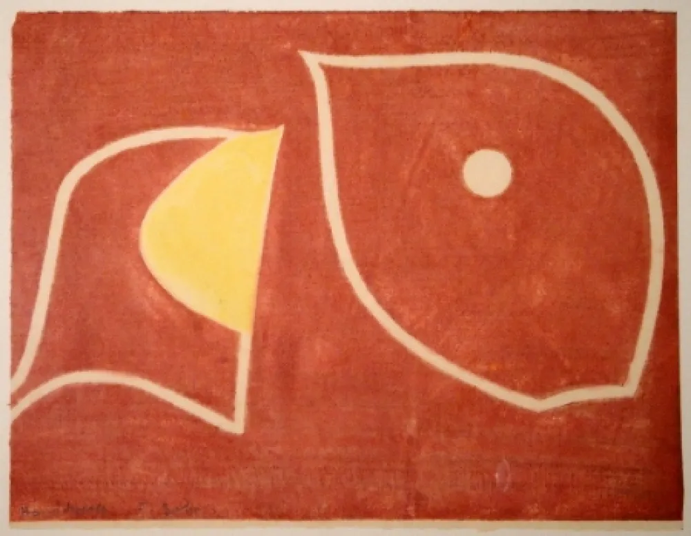 Holzschnitt Gehr - Moses vor brennendem Dornbusch II. 