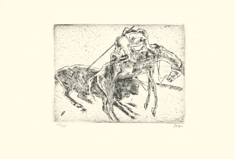 Radierung Geiger - Picador