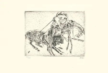 Radierung Geiger - Picador