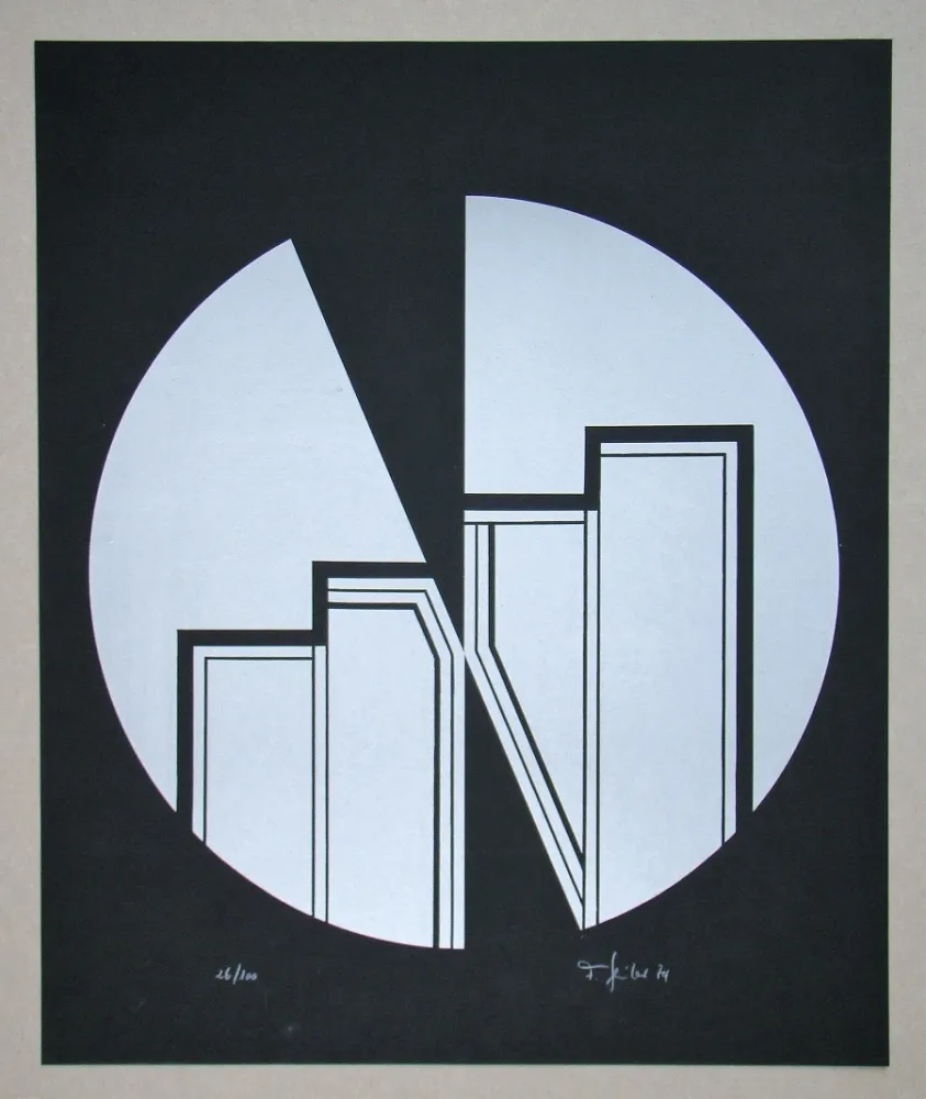 Linolschnitt Geiler - Concrete-constructive Composition