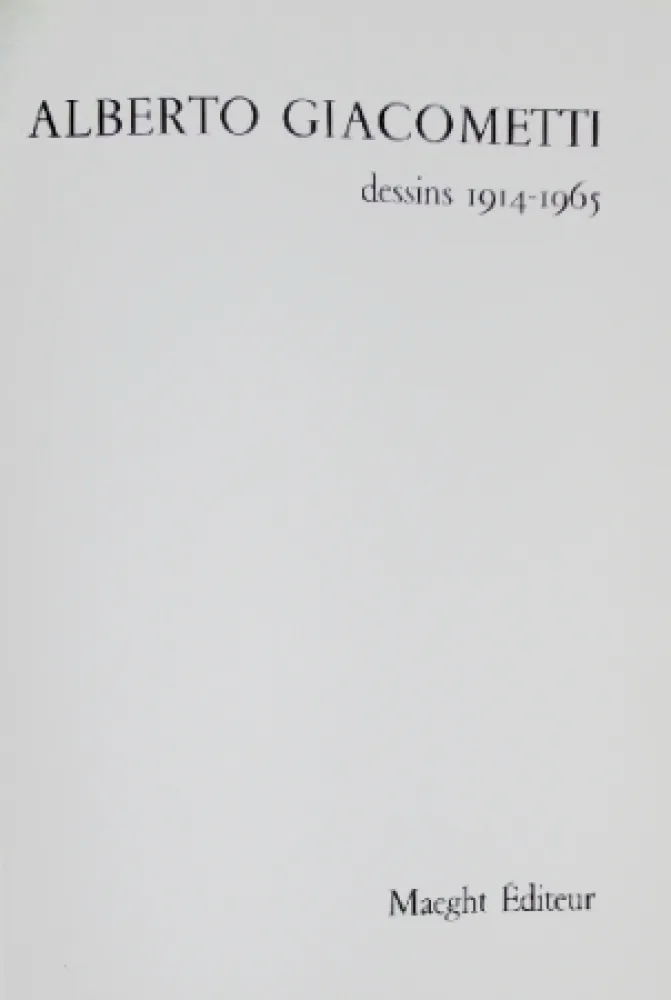 Illustriertes Buch Giacometti - Alberto Giacometti, dessins 1914-1915