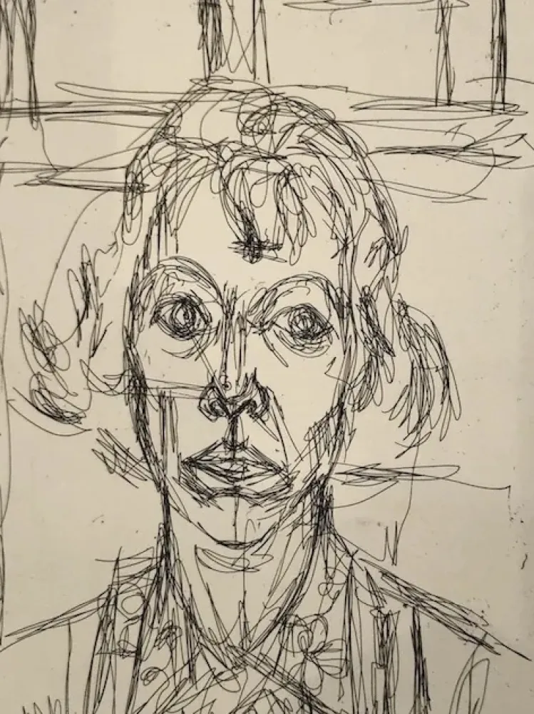 Radierung Giacometti - Annette III