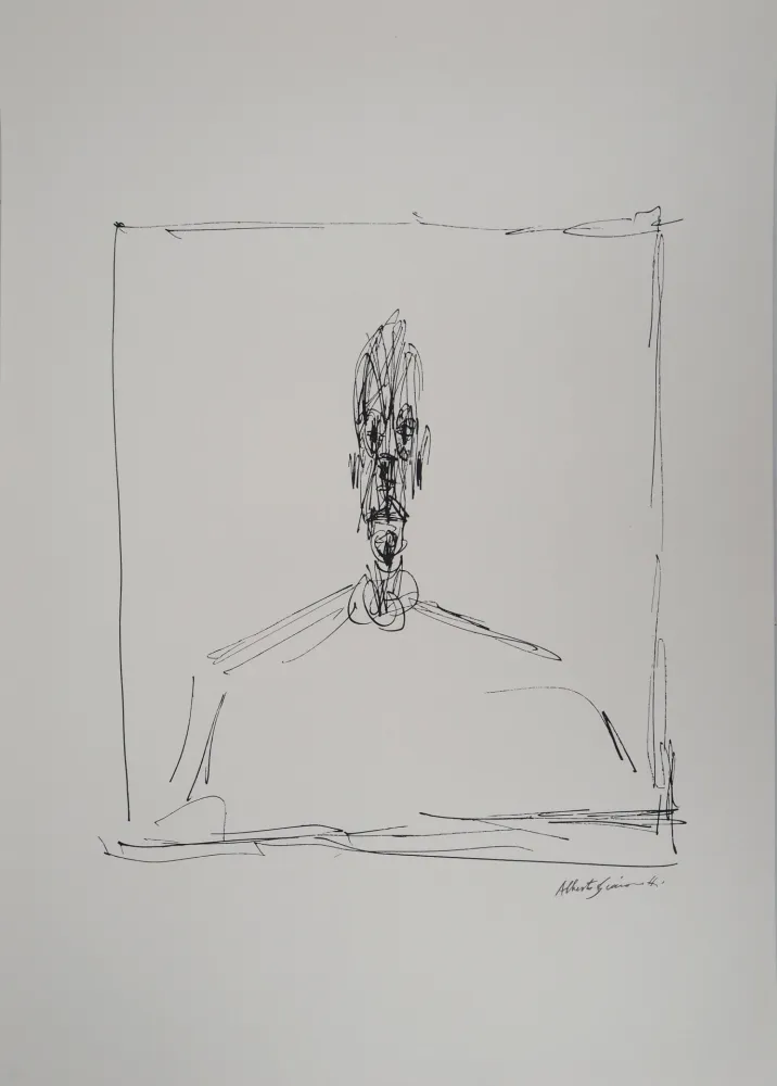 Lithographie Giacometti - Buste d'homme