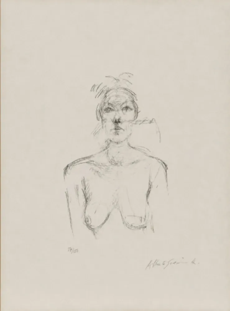 Lithographie Giacometti - Buste II