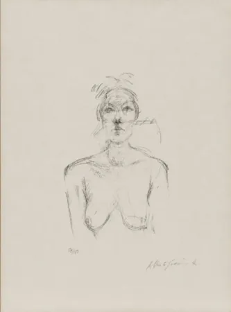 Lithographie Giacometti - Buste II
