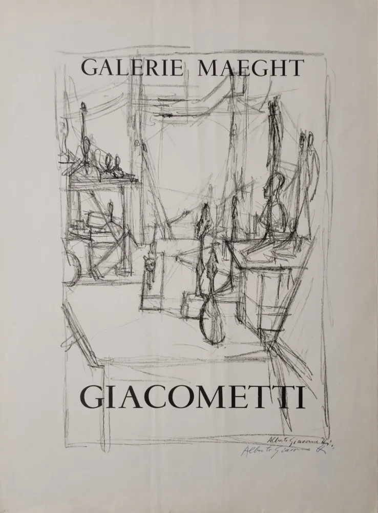 Lithographie Giacometti -  
