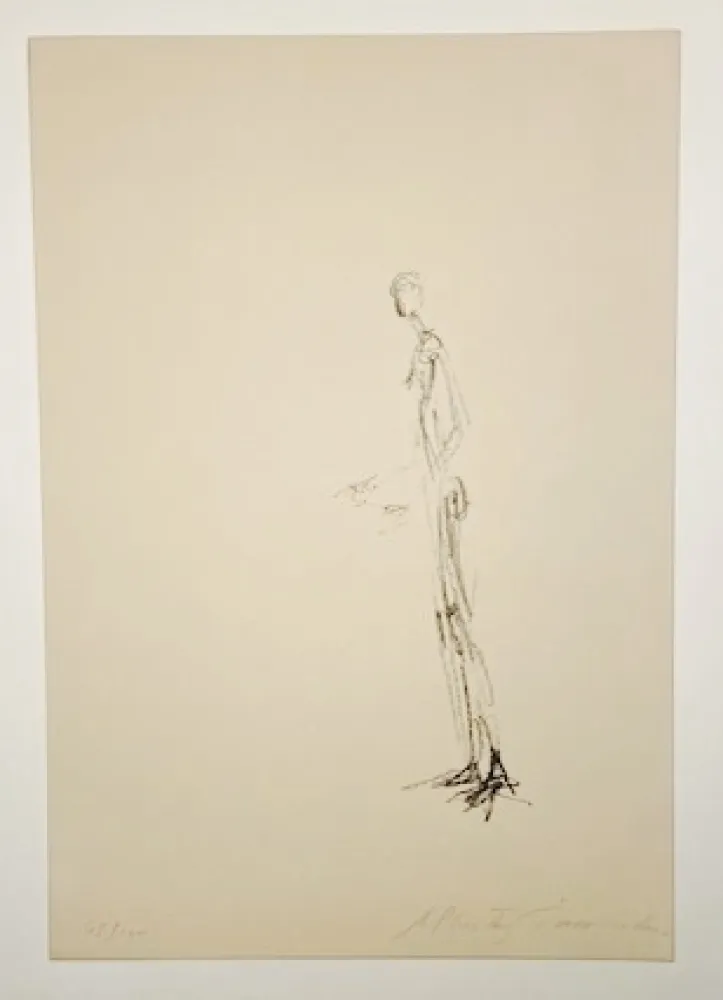 Lithographie Giacometti - Homme debout