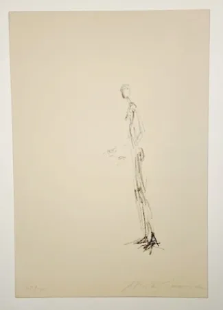 Lithographie Giacometti - Homme debout