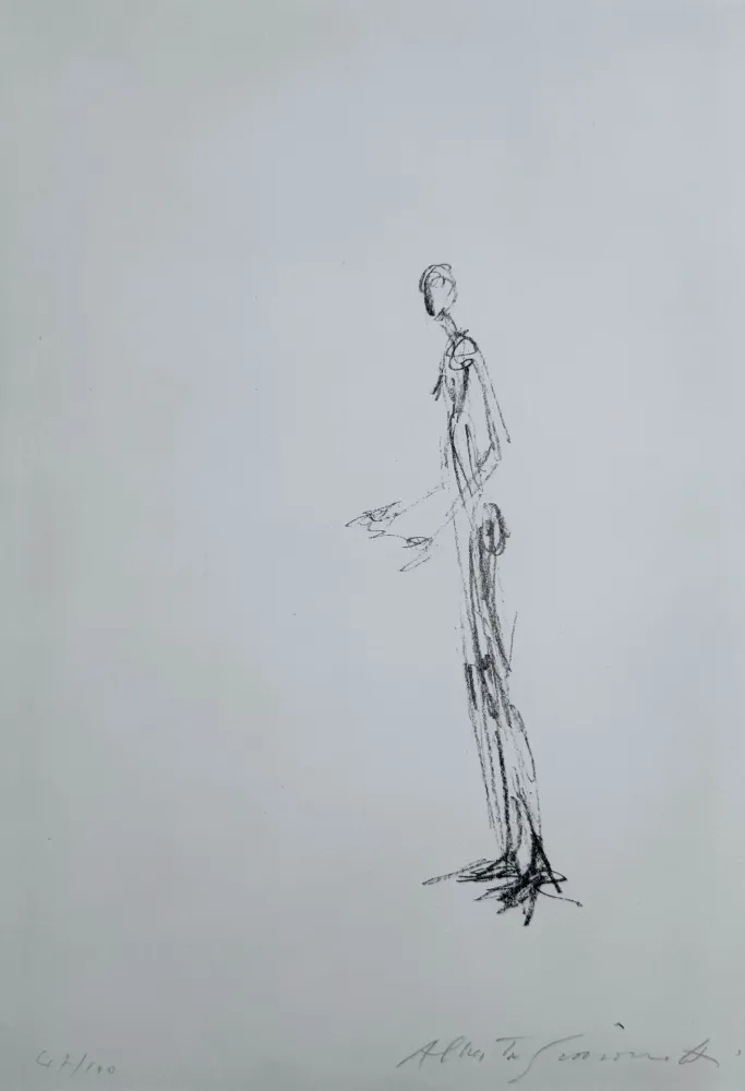 Lithographie Giacometti - Homme Debout 