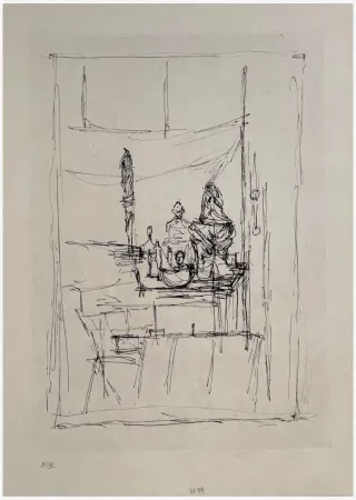 Radierung Giacometti - La magie quotidienne (l'atelier)