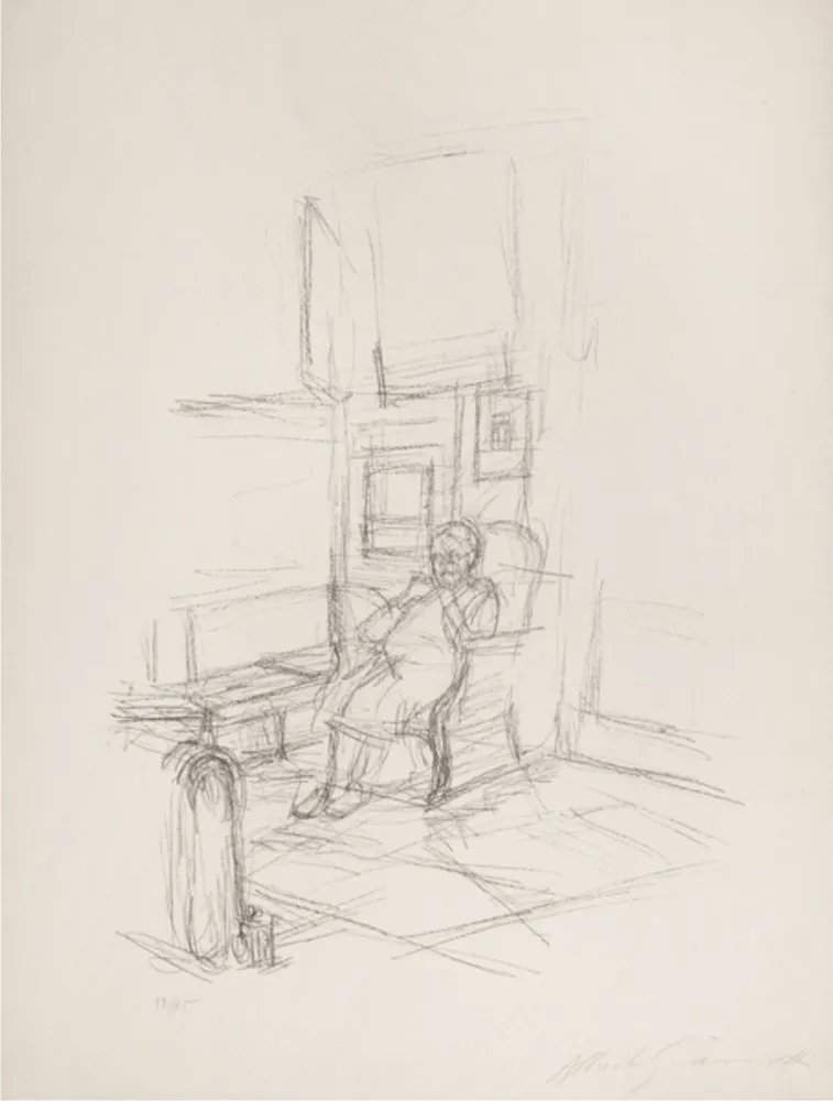 Lithographie Giacometti - The artist's mother sitting in front of the stove