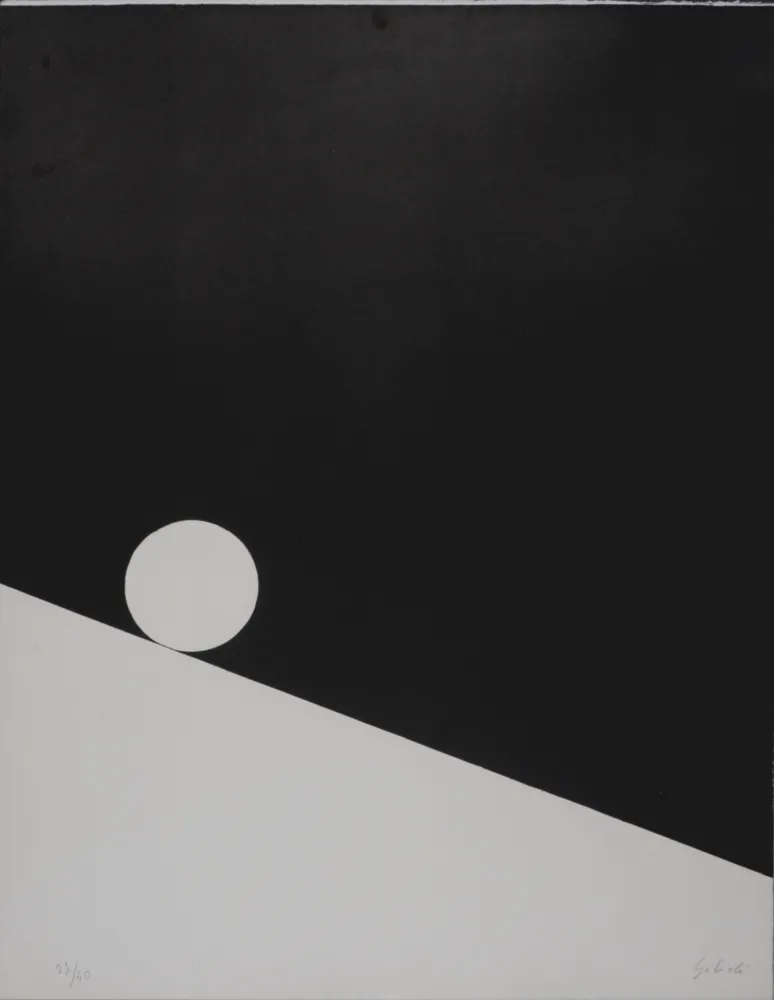 Siebdruck Gilioli - Black Composition, c. 1970s -  Hand-signed!