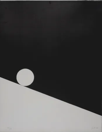 Siebdruck Gilioli - Black Composition, c. 1970s -  Hand-signed!