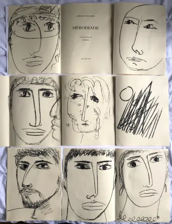 Lithographie Gilioli - Hérodiade Mallarmé - 7 lithographies - ed. Les Cent Une
