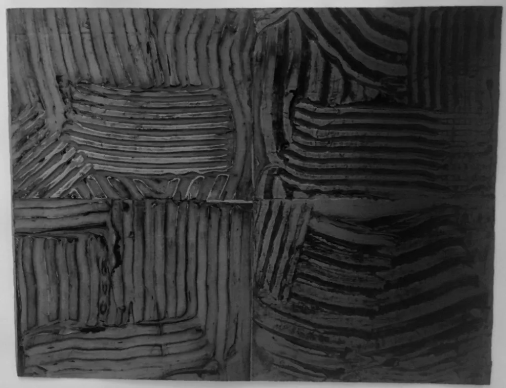 Collograph Gilliam - 3 plates