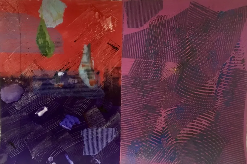 Monotypie Gilliam - Purple