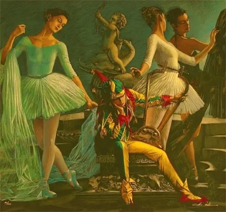 Siebdruck Girotto - Pensive Jester