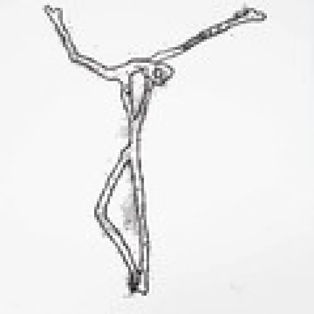 Siebdruck Goeritz  - Christ 2 