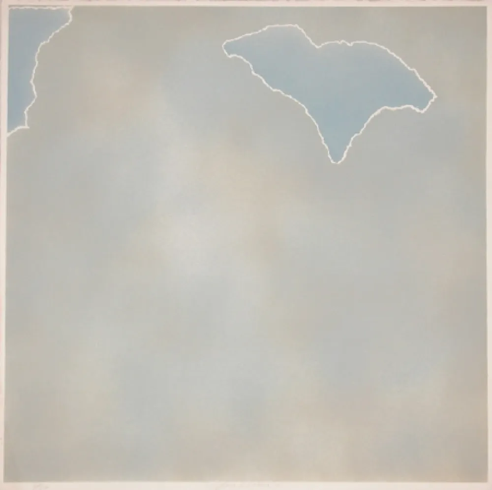 Lithographie Goode - Untitled (blue paper clouds)