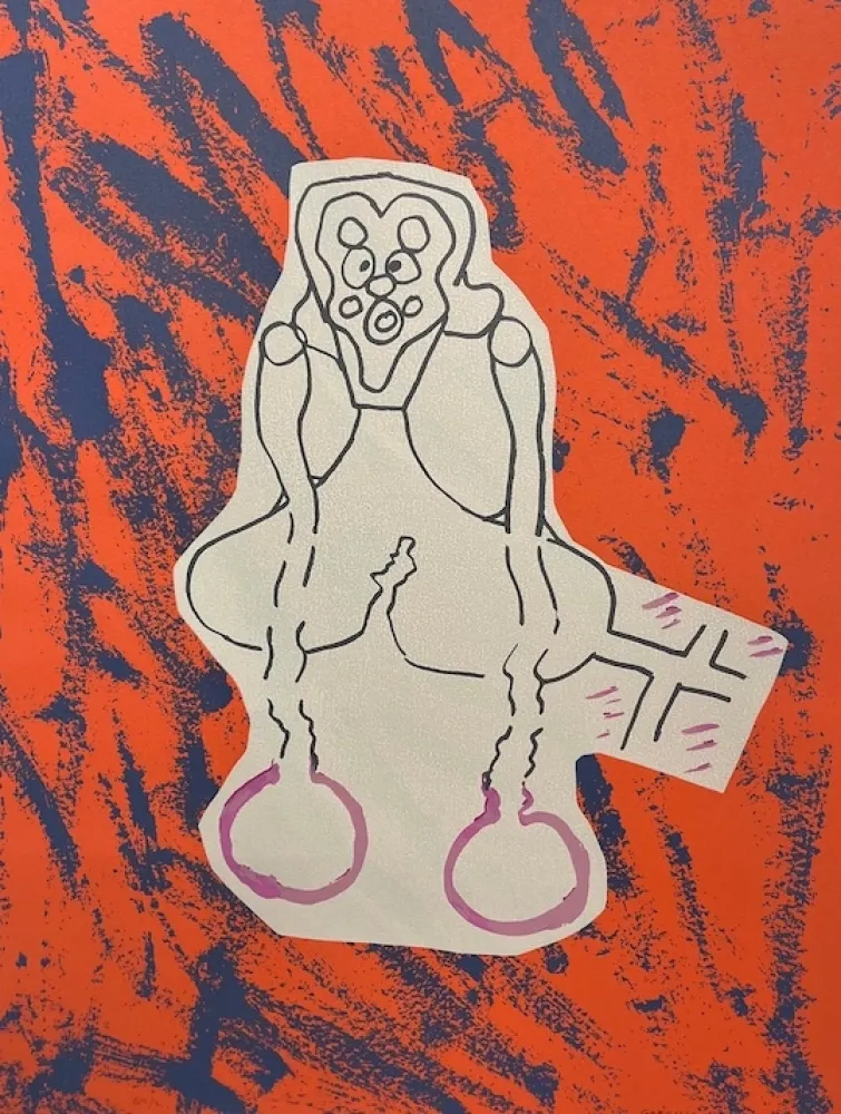 Siebdruck Gordillo - Personaje asombrado