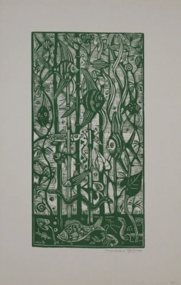 Holzschnitt Gosen (Von) - Aquarium