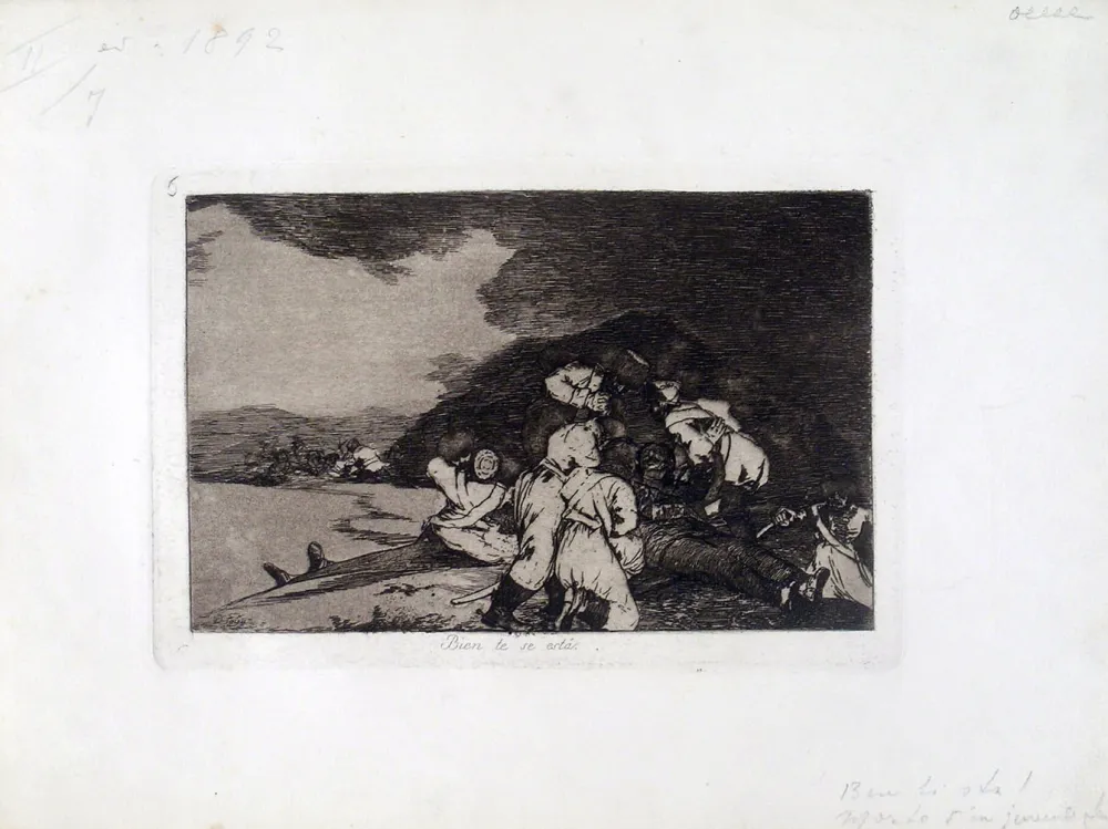Radierung Und Aquatinta Goya - BIEN TE SE ESTA' 