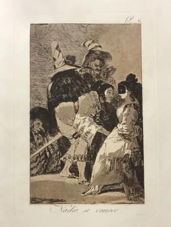 Radierung Goya - Capricho 6. Nadie se conoce