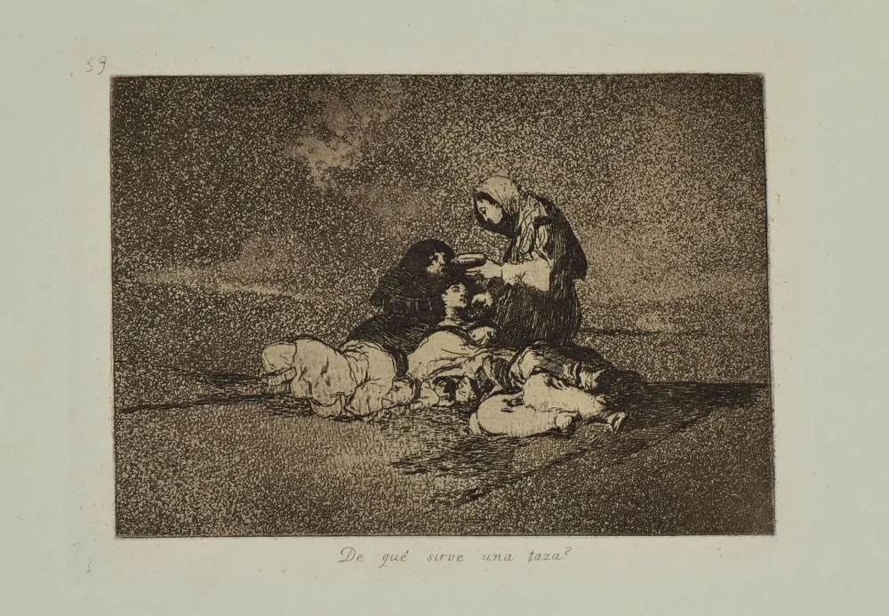 Radierung Und Aquatinta Goya - DE QUE SIRVE UNA TAZA?