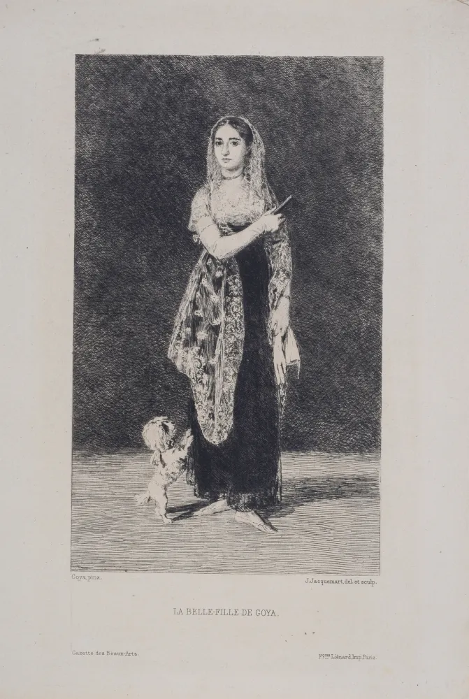 Radierung Goya - La Belle-Fille de Goya
