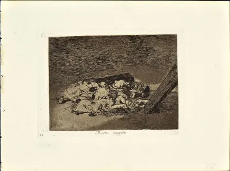 Radierung Und Aquatinta Goya - MUERTOS RECOGIDOS