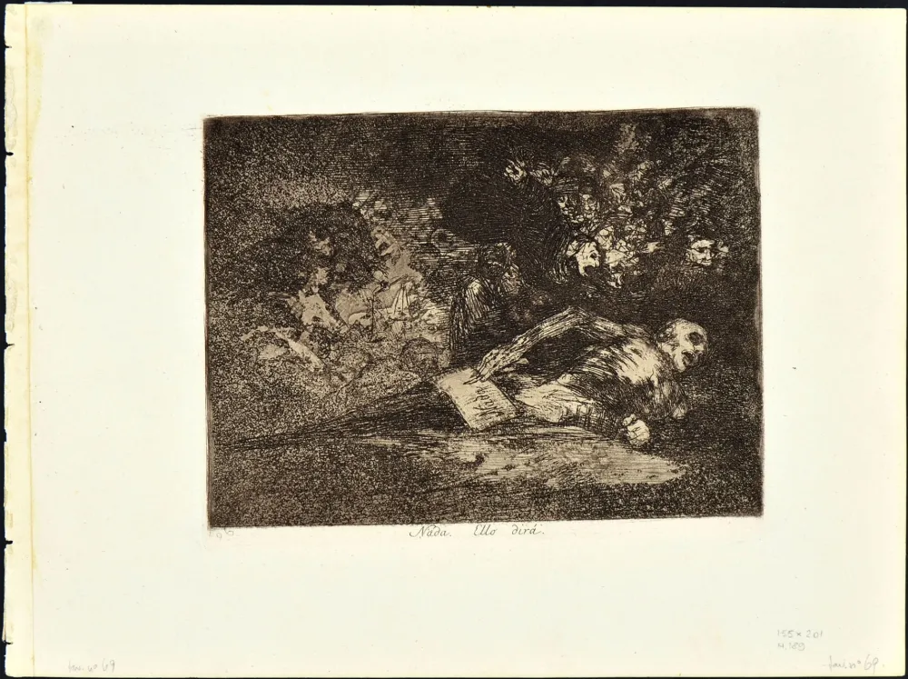 Radierung Und Aquatinta Goya - NADA. ELLO DIRA'