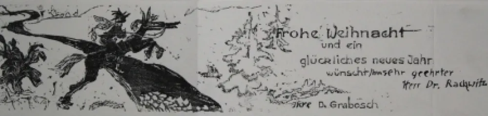 Holzschnitt Grabosch - Frohe Weihnacht