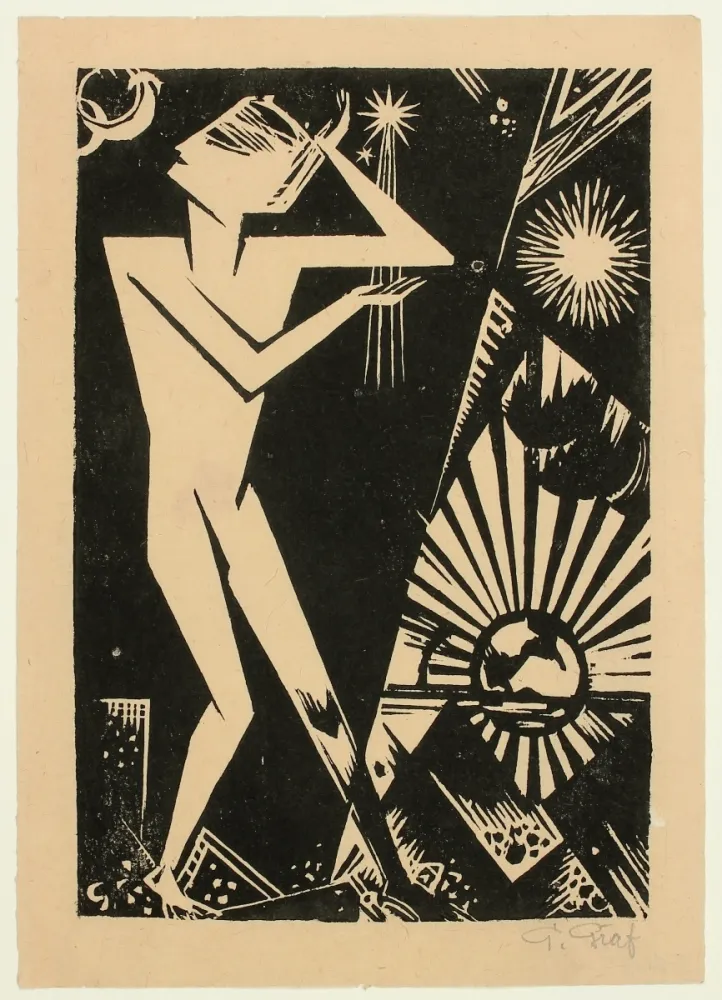 Holzschnitt Graf - Austeigender Tag (Rising Day)