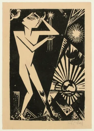 Holzschnitt Graf - Austeigender Tag (Rising Day)