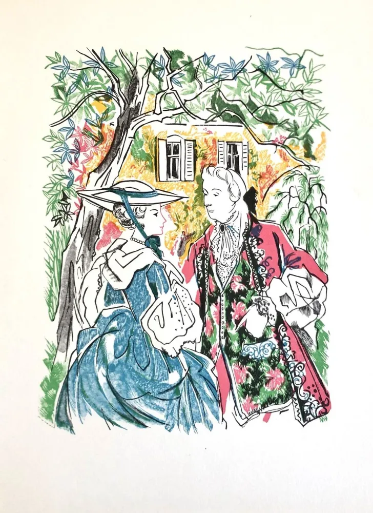 Holzschnitt Grau Sala - Théâtre de Marivaux