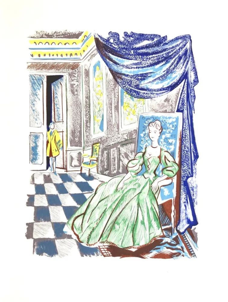 Holzschnitt Grau Sala - Théâtre de Marivaux