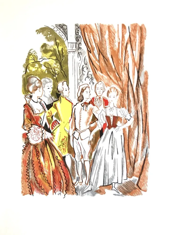 Holzschnitt Grau Sala - Théâtre de Marivaux