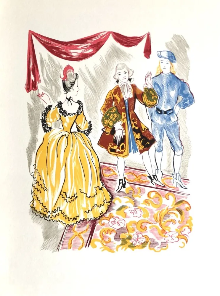 Holzschnitt Grau Sala - Théâtre de Marivaux