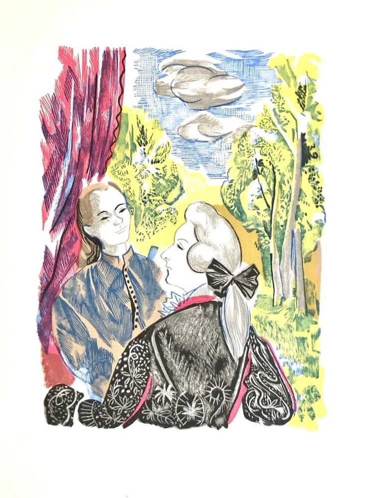 Holzschnitt Grau Sala - Théâtre de Marivaux