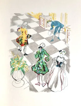 Holzschnitt Grau Sala - Théâtre de Marivaux