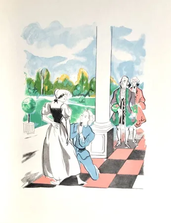 Holzschnitt Grau Sala - Théâtre de Marivaux