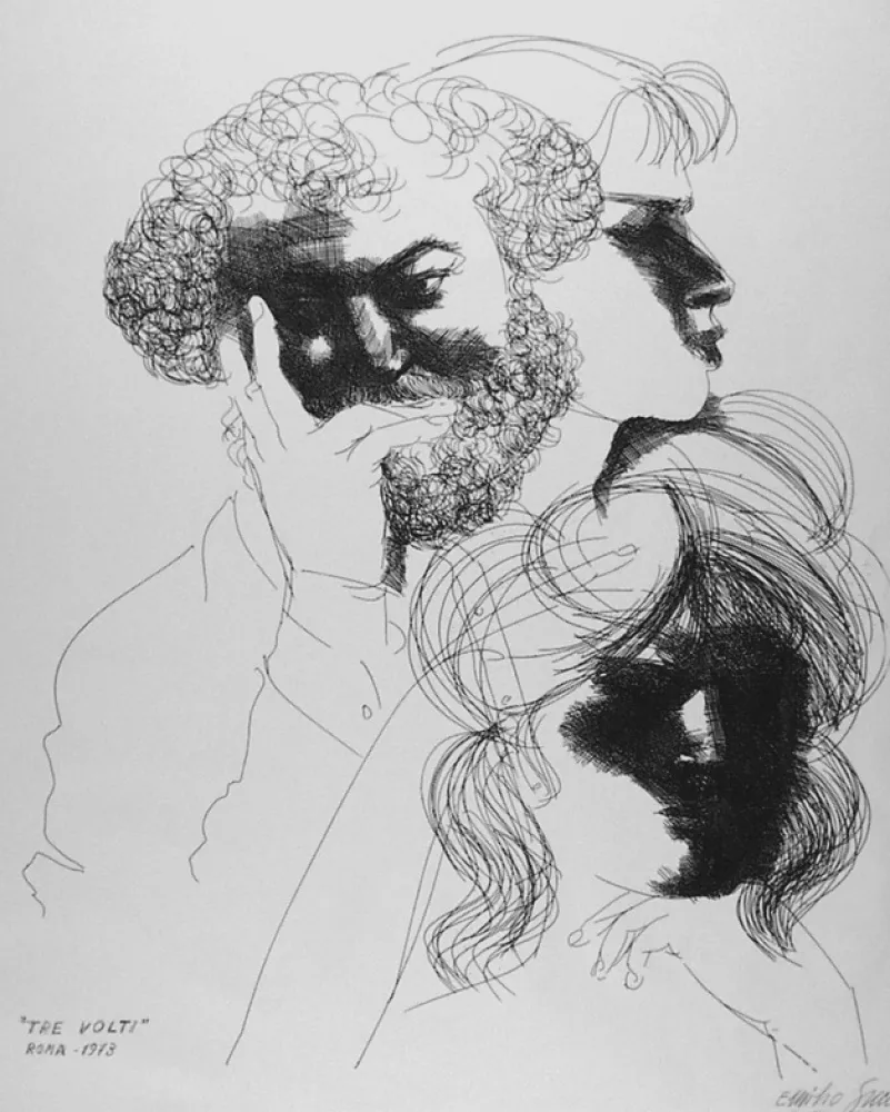 Radierung Greco - Tre volti
