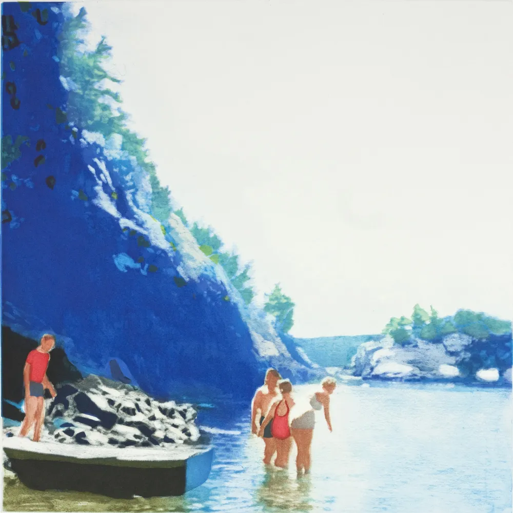 Aquatinta Greenfield-Sanders - Mountain Stream